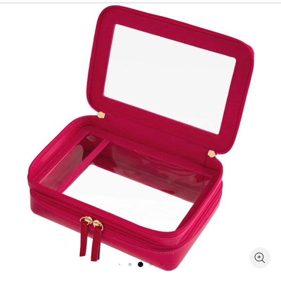 NWT Truffle Clarity Jumbo Jetset Case in Nylon- Hot Pink